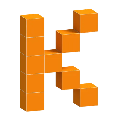 K Alphabet  3D Icon