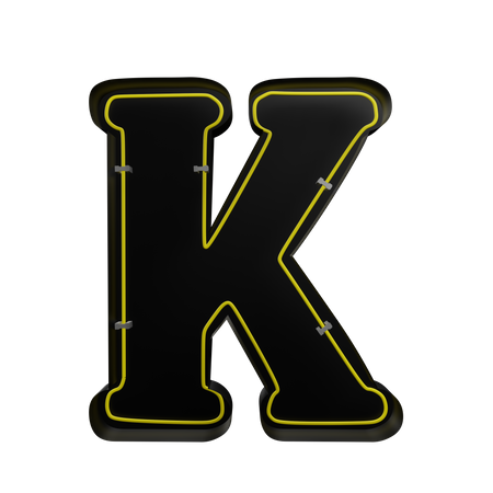 K Alphabet  3D Icon