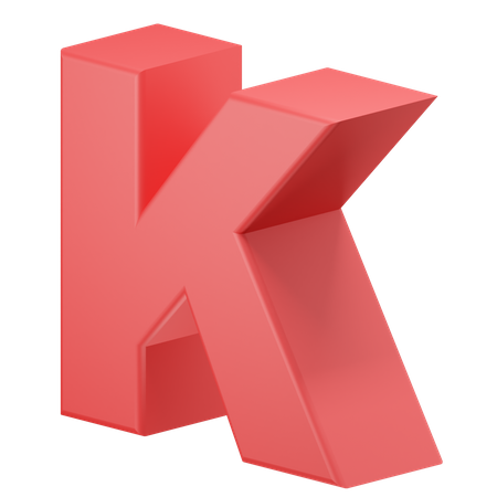 K Alphabet  3D Icon