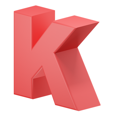 K Alphabet  3D Icon
