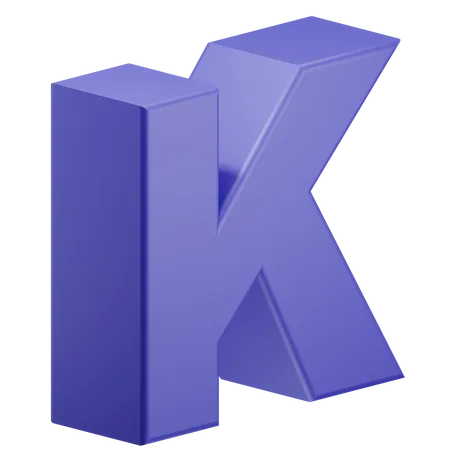K Alphabet  3D Illustration