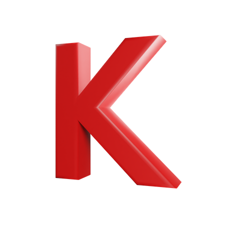 K Alphabet 3D Icon