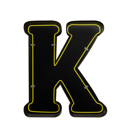 Alphabet mit K  3D Icon