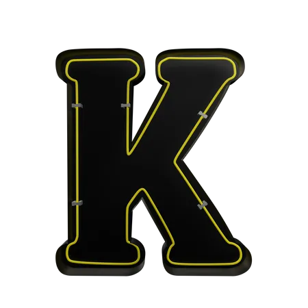 Alphabet mit K  3D Icon