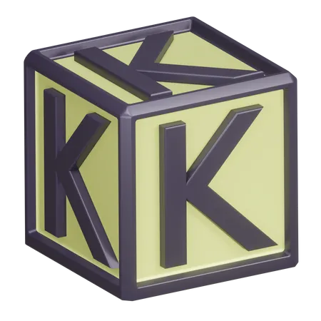 K Alphabet Letter  3D Icon
