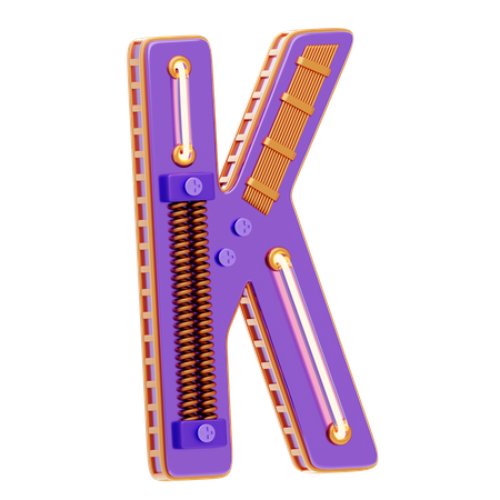 Buchstabe k  3D Icon