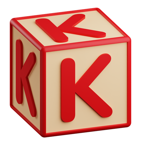 Buchstabe k  3D Icon