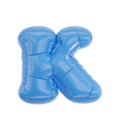K Inflated  3D Icon