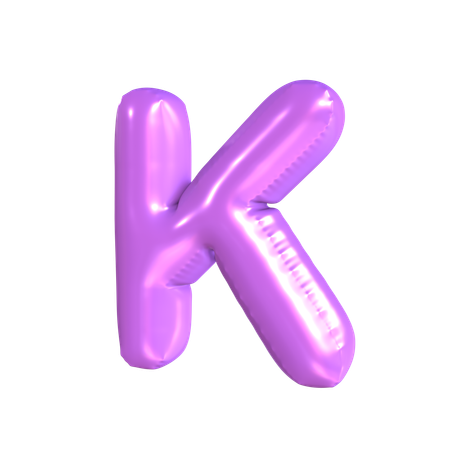 K Latter  3D Icon