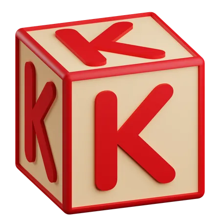 Ilustracion De Letra 3 D K 3D Icon