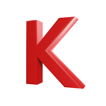 K Letter  3D Icon