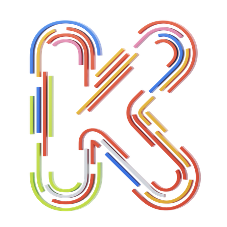 K Letter  3D Icon
