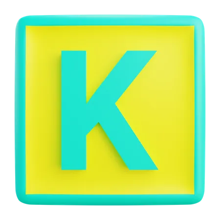 K Letter  3D Icon