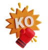 K O Boxing Sticker