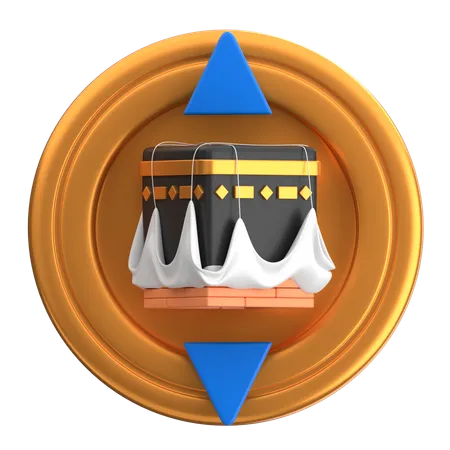 カーバ神殿コンパス  3D Icon