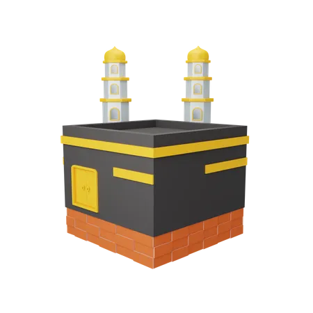 3 D Rendering Kaaba Mecca Isolated Useful For Islam Ramadan Design Illustration 3D Illustration