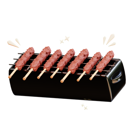 Kabab Barbeque  3D Illustration