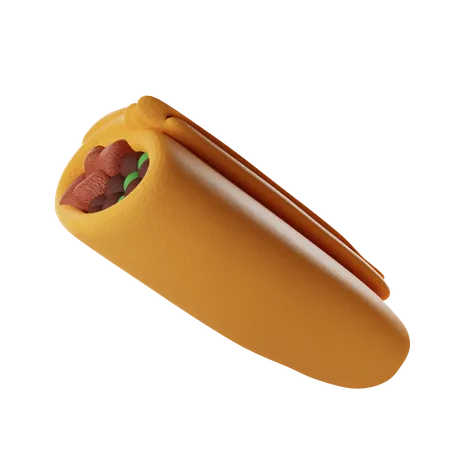 Kabab Roll  3D Icon