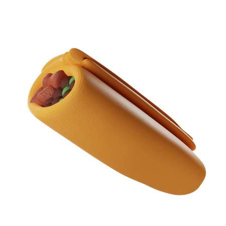 Kabab Roll  3D Icon