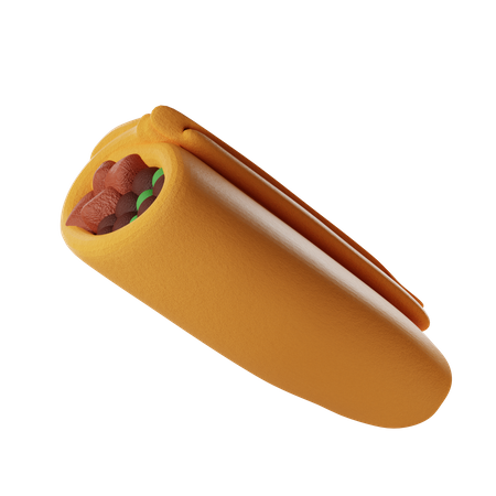 Kabab Roll 3D Icon