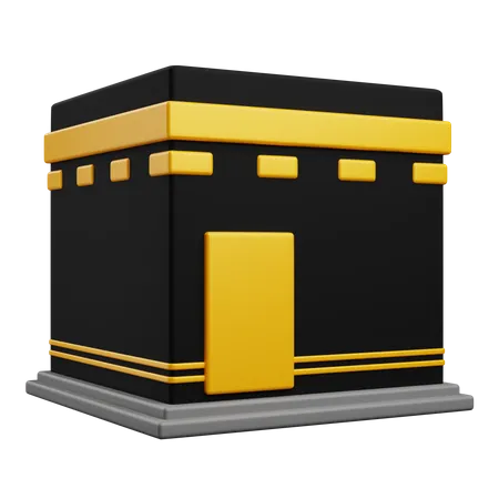 3 D Kaaba Illustration With Transparent Background 3D Icon