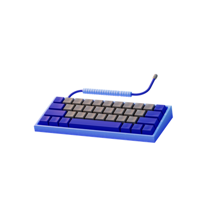 Kabelgebundene Tastatur  3D Illustration