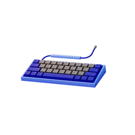 Kabelgebundene Tastatur  3D Illustration