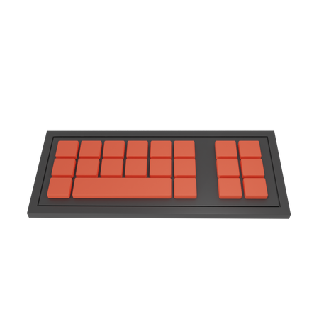 Kabellose Tastatur  3D Illustration