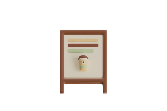 Kaffee-Etikett  3D Icon