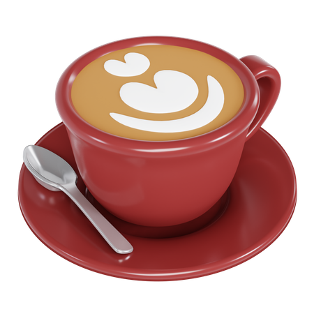 Kaffee Latte  3D Illustration