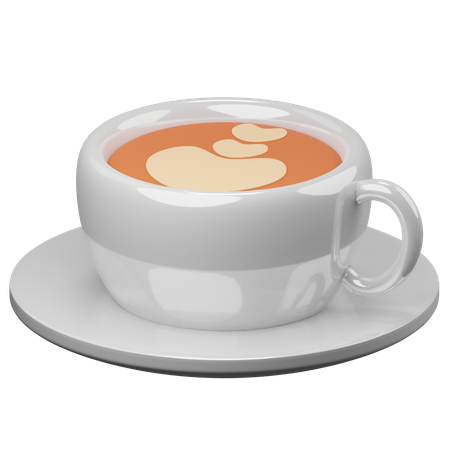 Kaffee Latte  3D Illustration