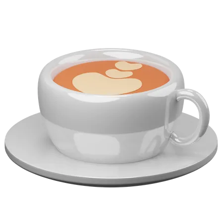 Kaffee Latte  3D Illustration