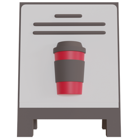 Kaffee-Menütafel  3D Icon