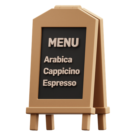 Kaffee-Menütafel  3D Icon