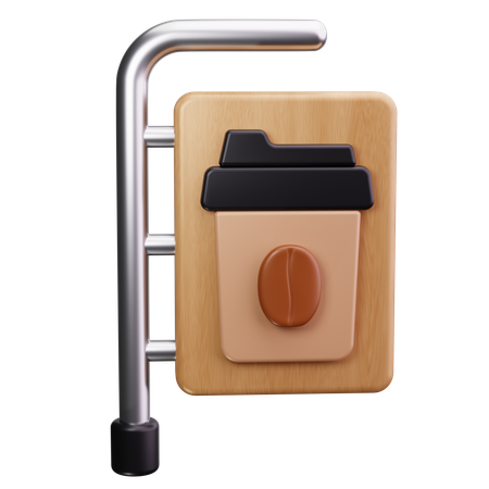 Kaffee-Schild  3D Icon