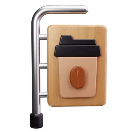 Kaffee-Schild  3D Icon