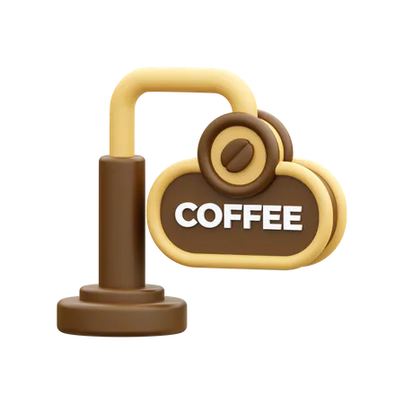 Kaffee-Schild  3D Icon
