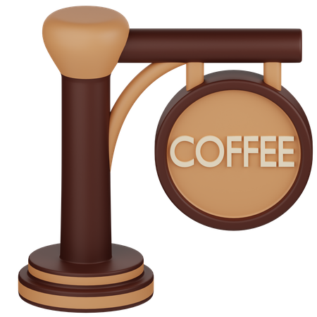 Kaffee-Schild  3D Icon
