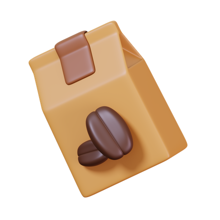 Kaffeebohnen Paket  3D Icon