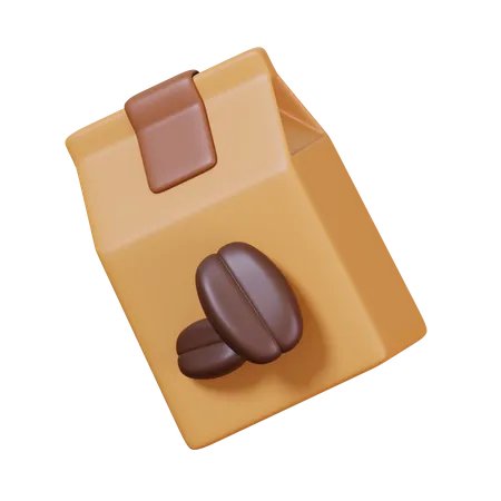 Kaffeebohnen Paket  3D Icon