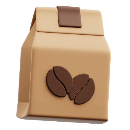 Kaffeebohnen Paket  3D Icon