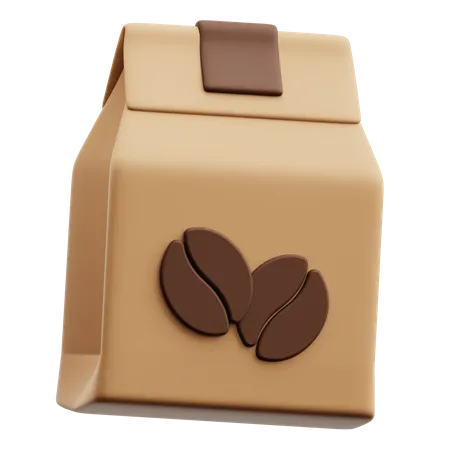 Kaffeebohnen Paket  3D Icon