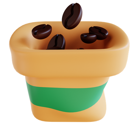 Kaffeebohnenbeutel  3D Icon