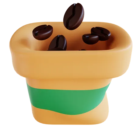Kaffeebohnenbeutel  3D Icon