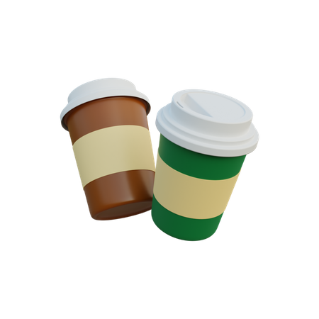 Kaffeeglas  3D Illustration