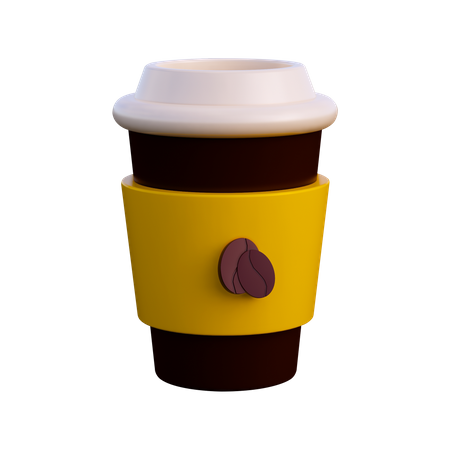 Kaffeeglas  3D Illustration