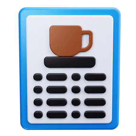 Kaffeeliste  3D Icon