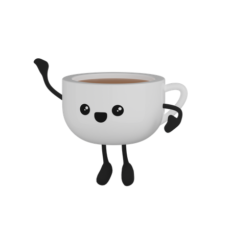 Kaffeetasse, Charakter  3D Icon