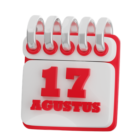 Kalender vom 17. August  3D Icon