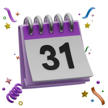 Kalender 31  3D Icon